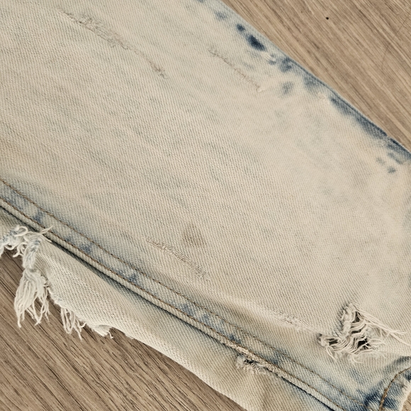 Ninth Hall Heavily Distressed 28w 'Lure' Slim Jeans in Light Blue - Picture 10 of 15
